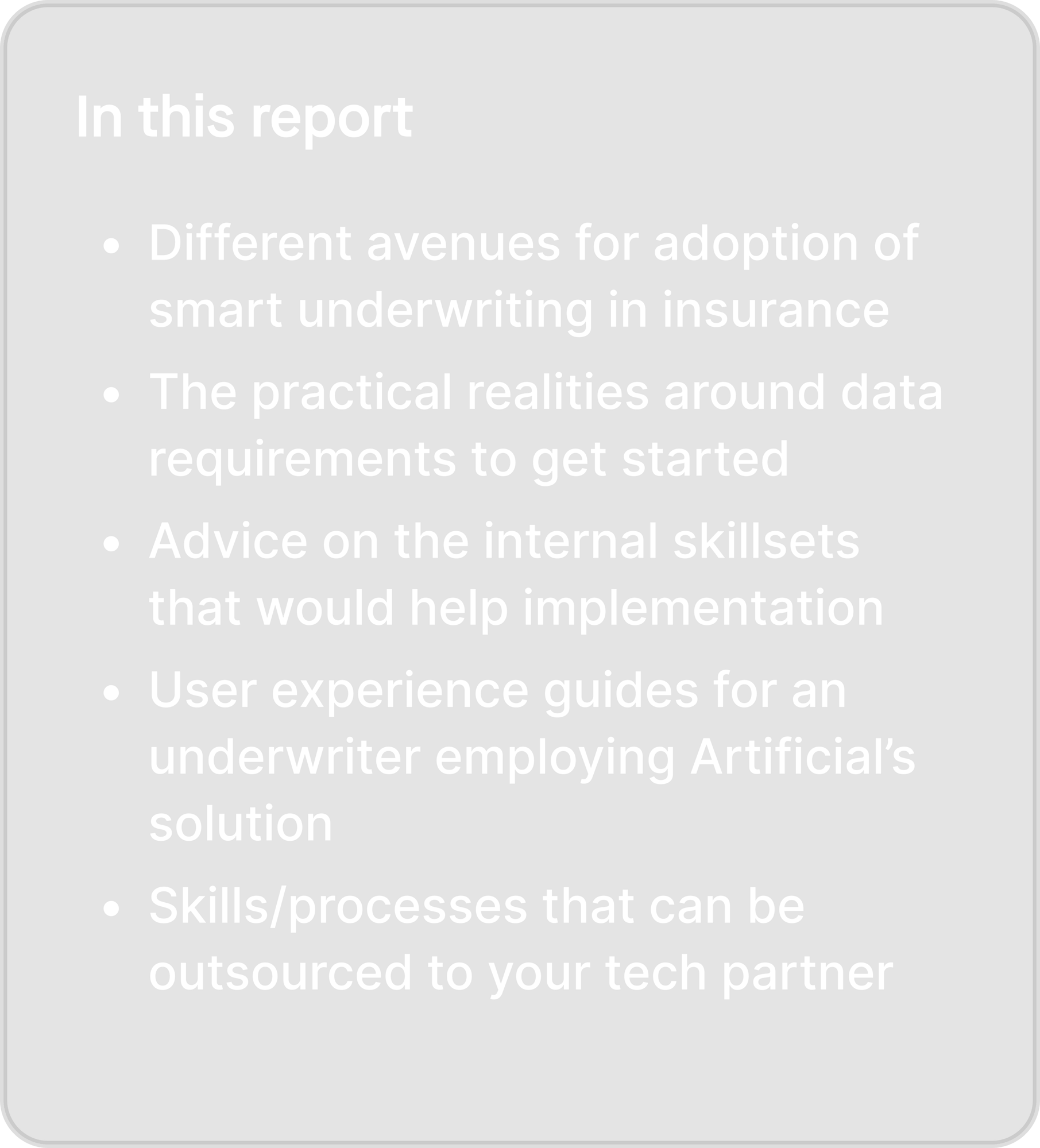 white paper - in this report