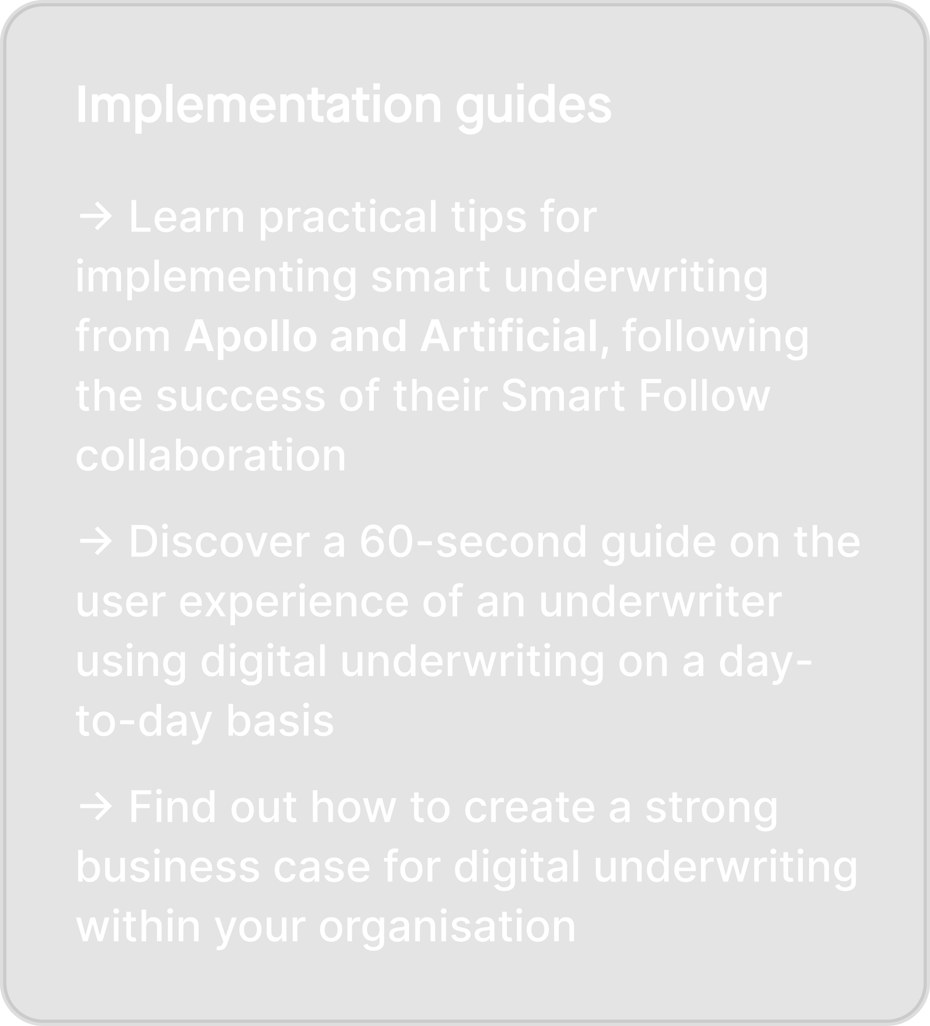 white paper - implementation guides